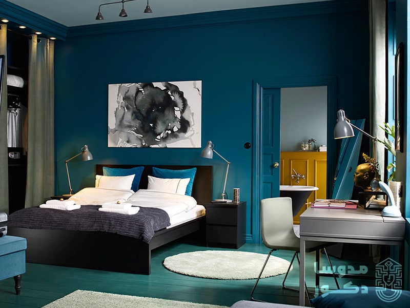 اتاق خواب به رنگ آبی