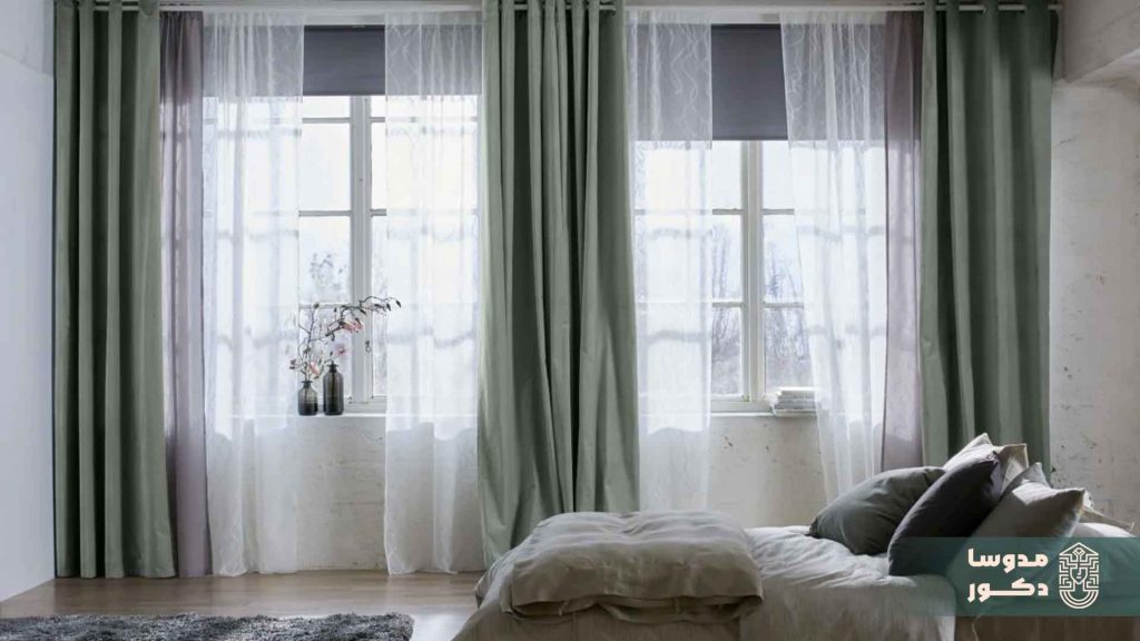 پارچه های کم رنگ برای پرده اتاق خواب 