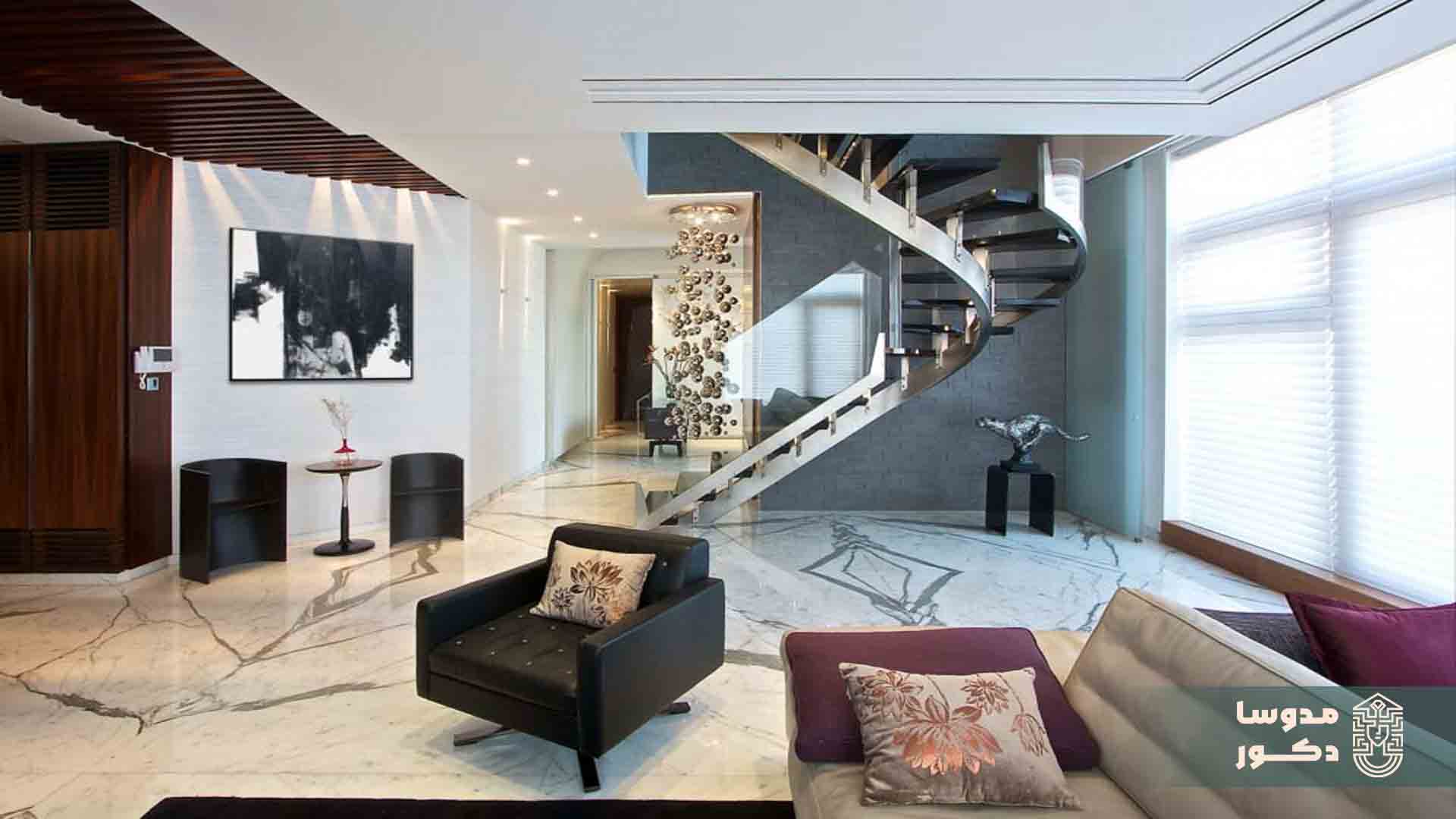 طراحی داخلی خانه دوبلکس به سبک مدرن