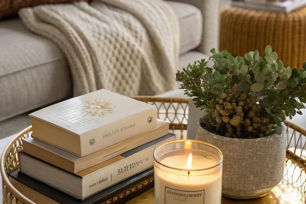 کتابهای دکوراتیو؛ ترکیبی از هنر و سلیقه برای میز جلو مبلی