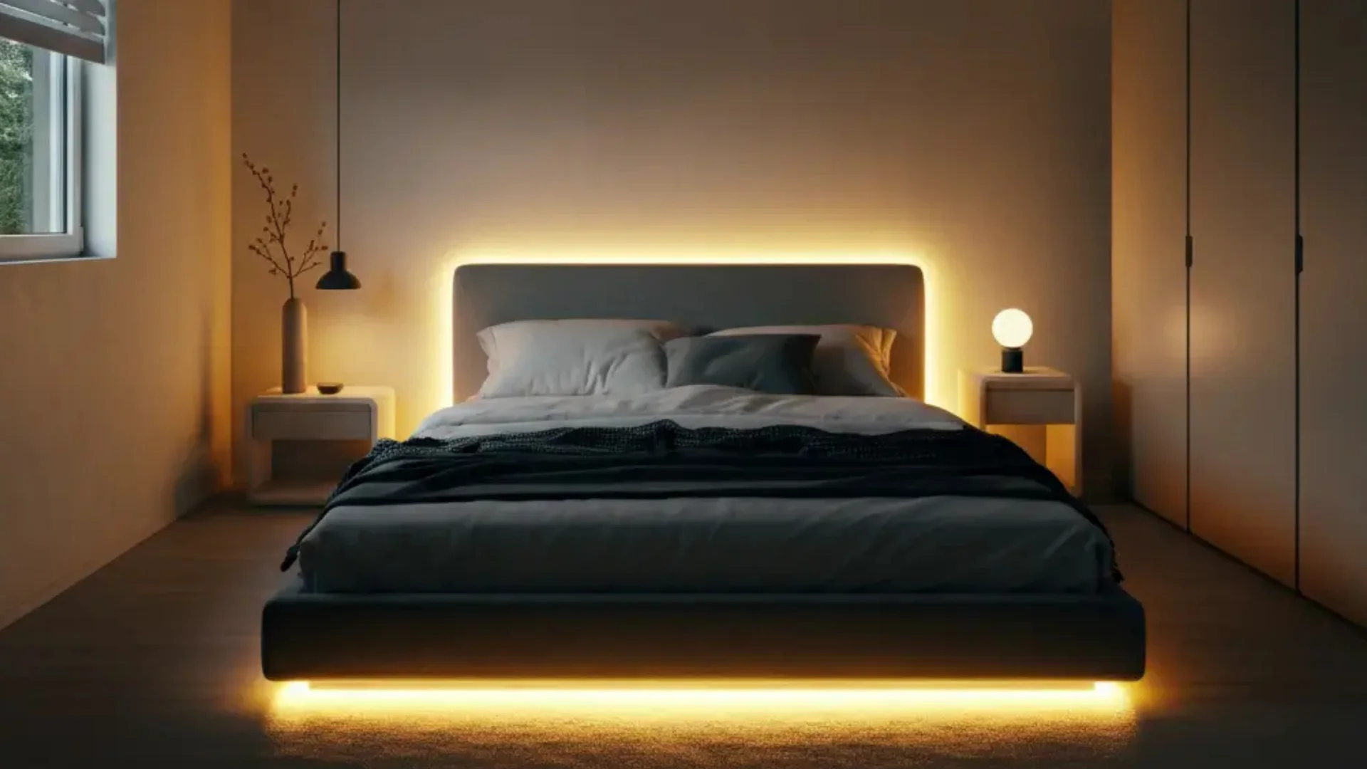 دکوراسیون اتاق خواب با ریسه